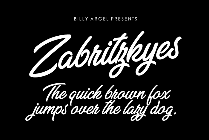 Zabritzkyes Font poster