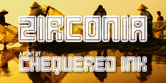 Zirconia Font poster