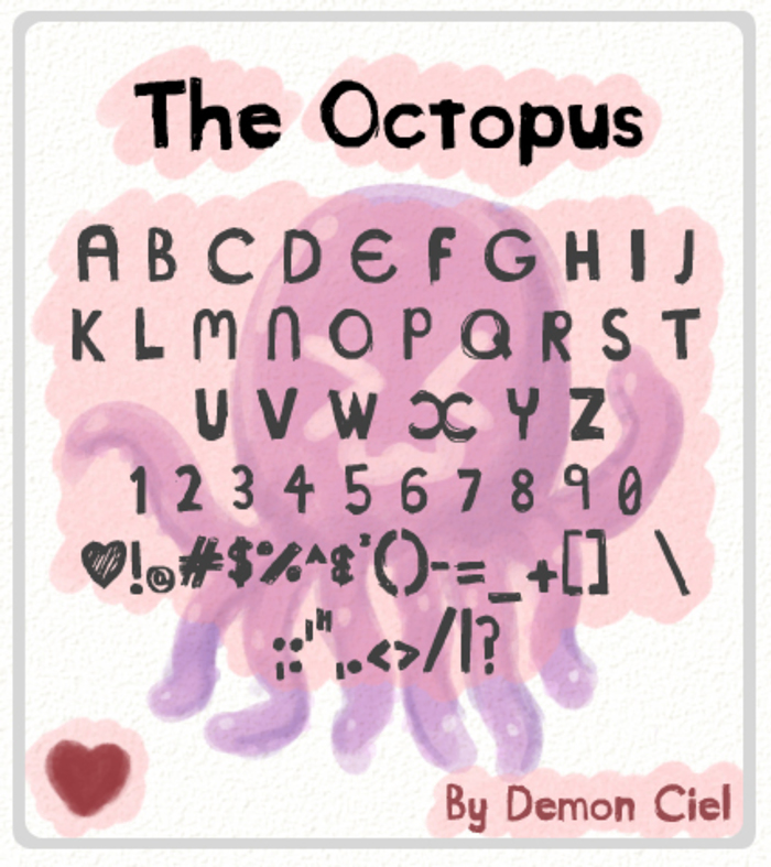 The Octopus Font poster