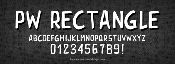 PWRectangle Font poster