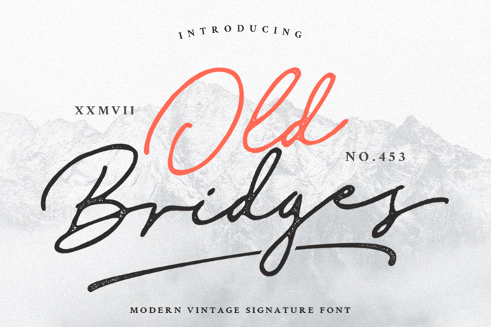 Old Bridges Font poster
