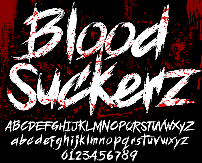 BLOODSEEKER Font poster