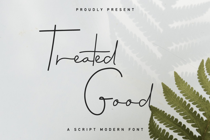 Treated Good Font poster