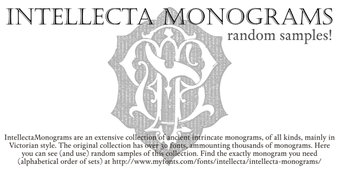 Intellecta Monograms Random Sam Font poster