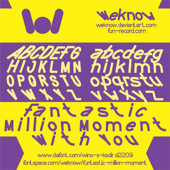 FUNTASTIC MILLION MOMENT Font poster