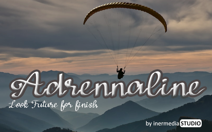 Adrenaline Font poster