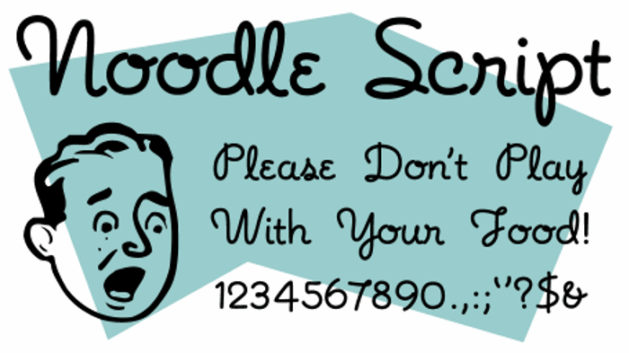 Noodle Script Font poster
