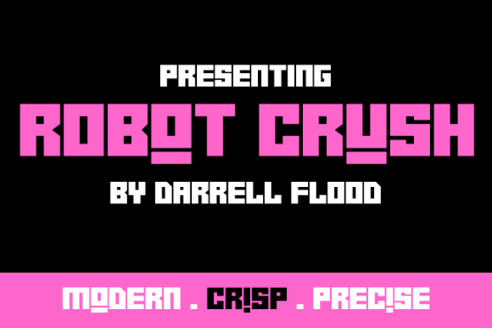 Robot Crush Font poster