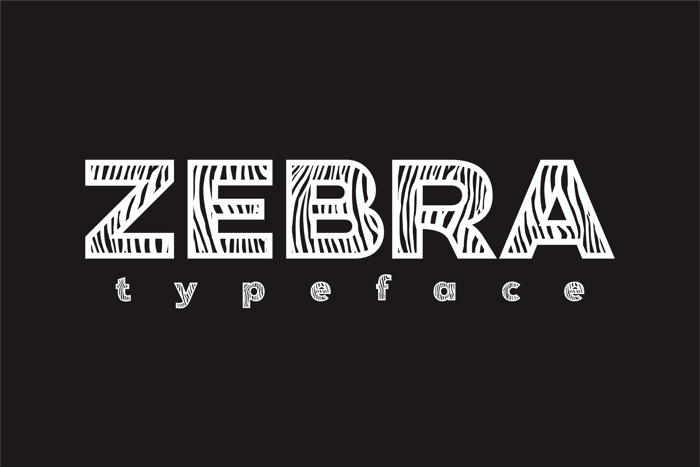 Zebra Font poster