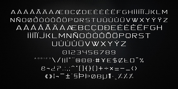 Spac3 Font poster
