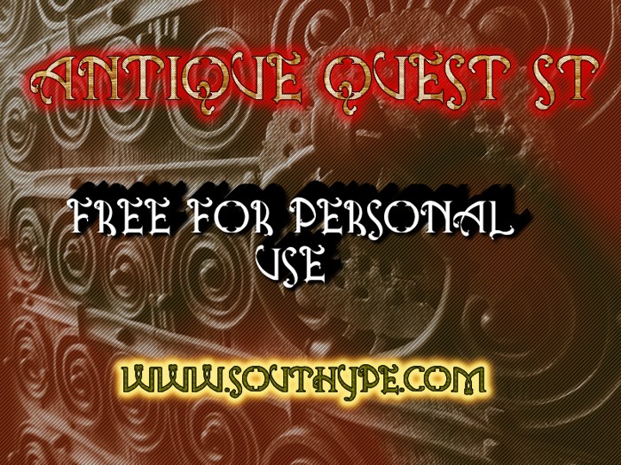 Antique Quest St Font poster