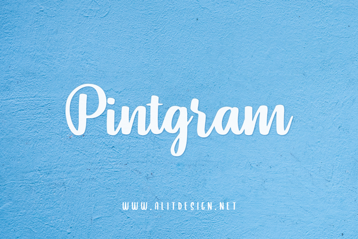Pintgram Font poster