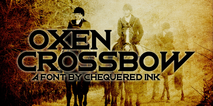 Oxen Crossbow Font poster
