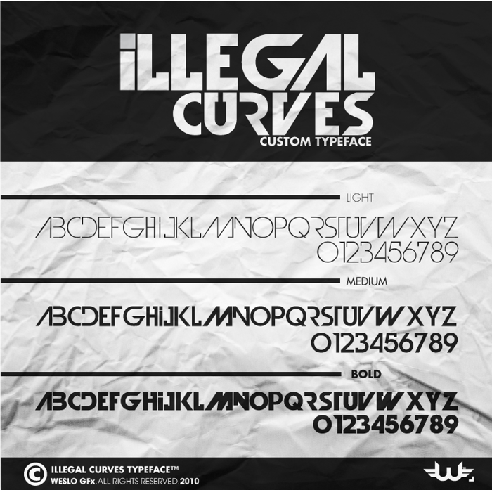 Illegal Curves Font poster