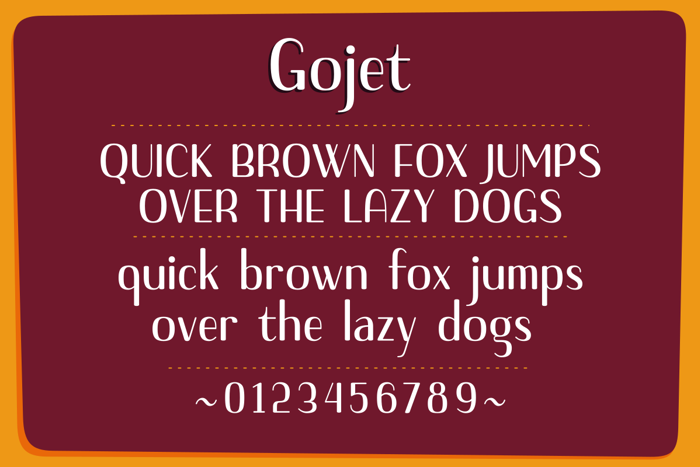 Gojet Font