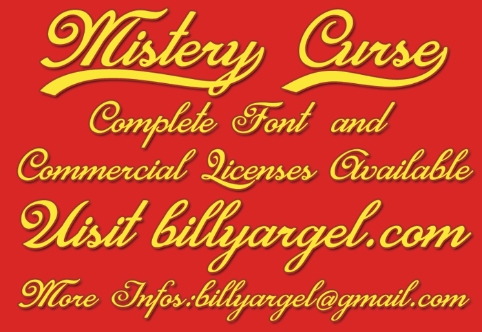 Mistery Curse Font poster