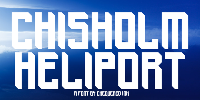 Chisholm Heliport Font poster