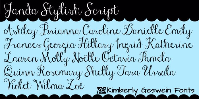 Janda Stylish Script Font poster