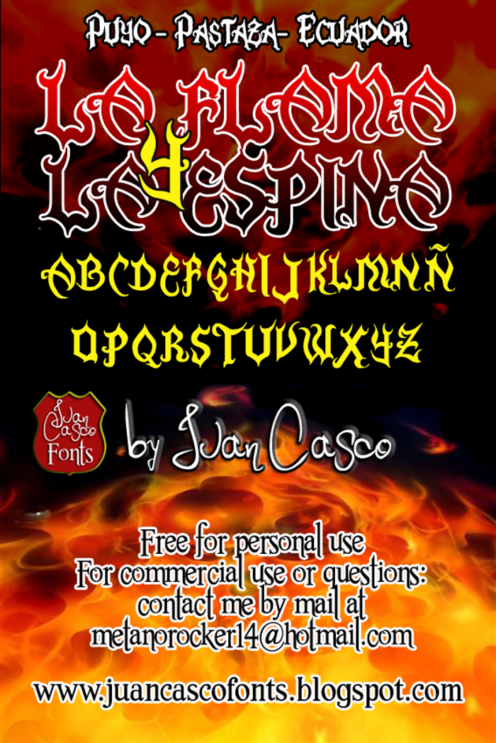 La Flama y La Espina Font poster