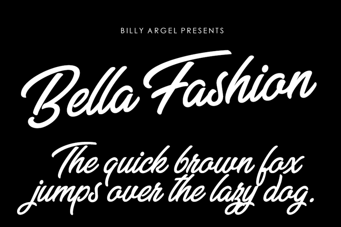 Bella Fashion Font poster
