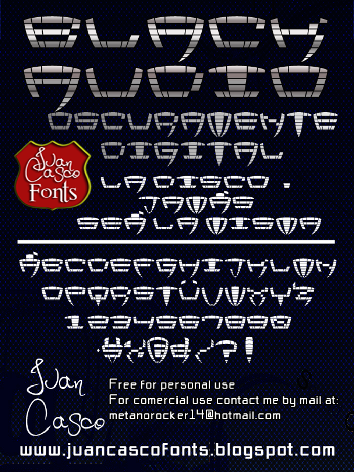 Black Audio Font poster