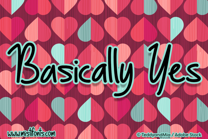 Basically Yes Font poster