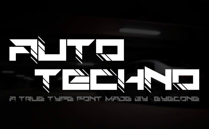 Auto Mode Font poster