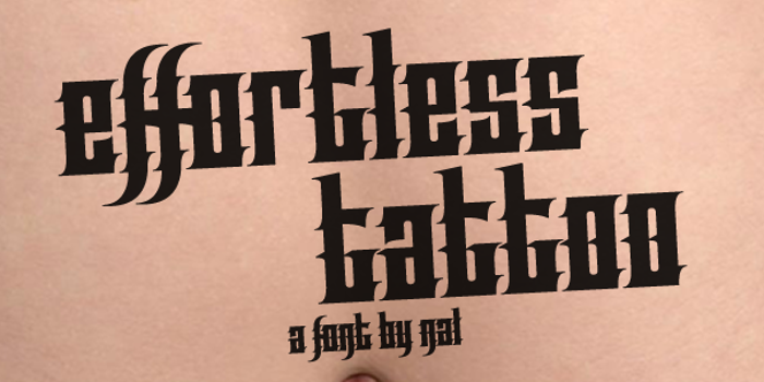 Effortless Tattoo Font poster