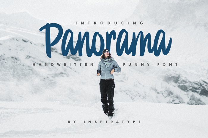 Panorama Font poster