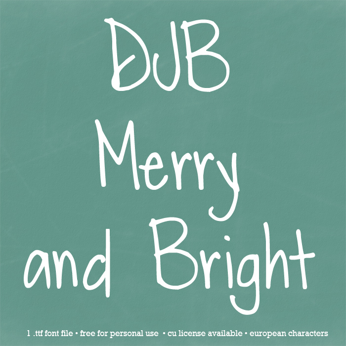 DJB Merry Font poster