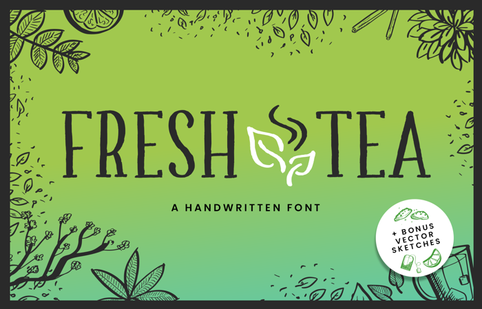 Fresh Tea Font poster