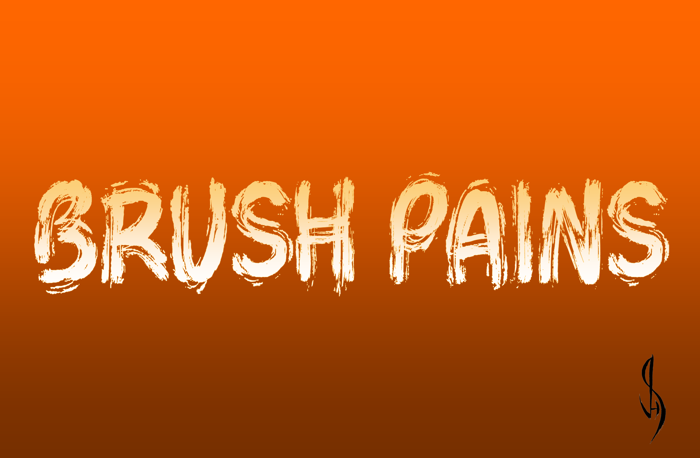 Brush Pains Font poster