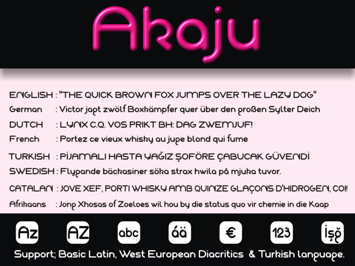 Akaju Font poster