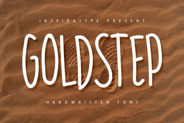 GOLDSTEP Font poster