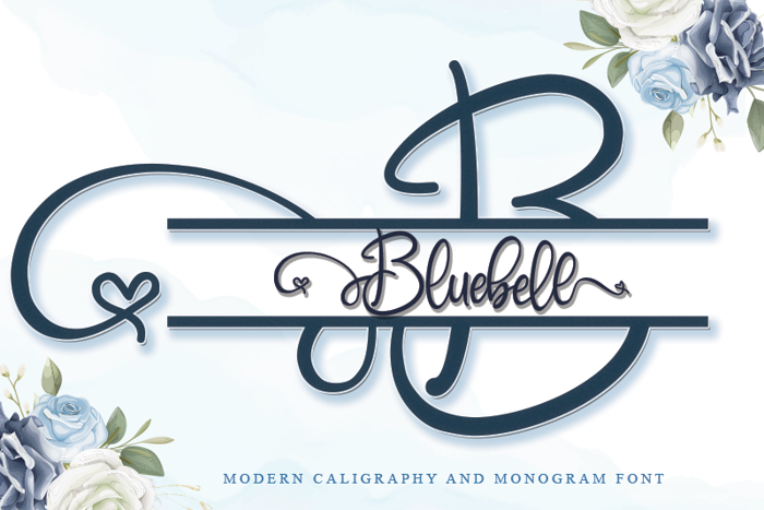 Bluebell Font poster