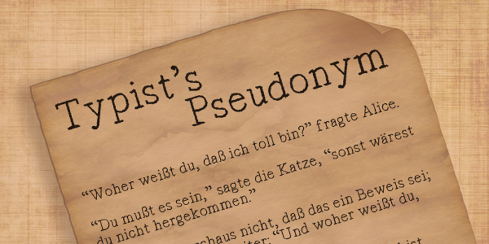 Typist's Pseudonym Font poster