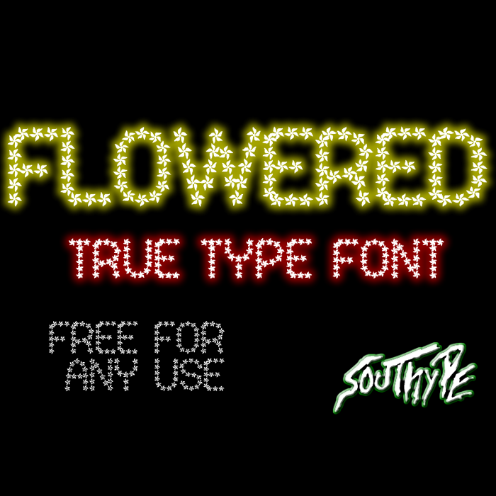 Flowered St Font poster