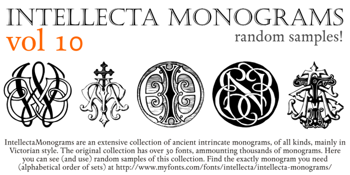 Intellecta Monograms Random Ten Font