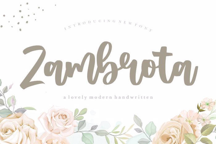 Zambrota Font poster