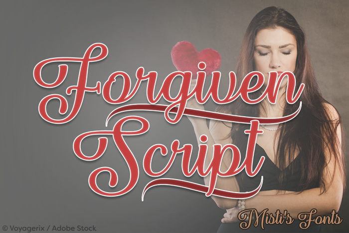 Forgiven Script Font poster