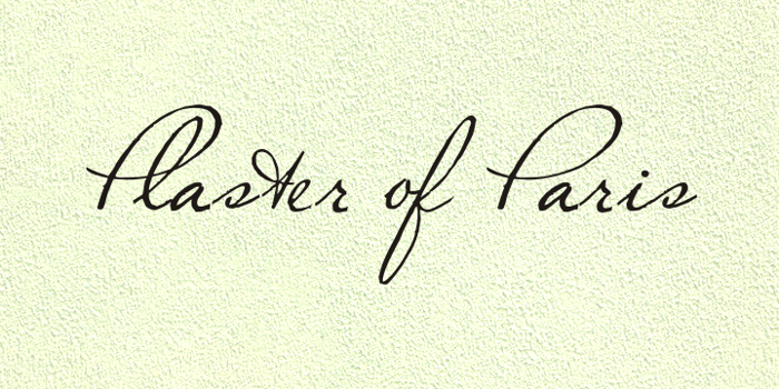 Plaster of Paris Font poster