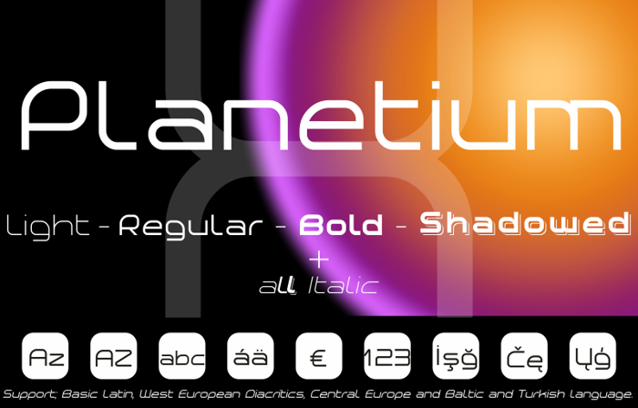 Planetium-X Font poster