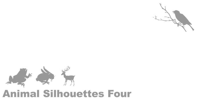 Animal Silhouettes Four Font poster