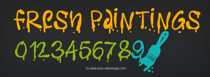 PWFreshpaintings Font poster