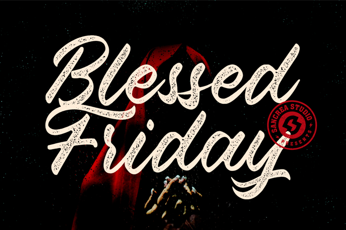 Blessed Friday Font poster