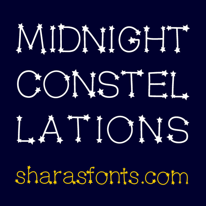 MidnightConstellations Font poster