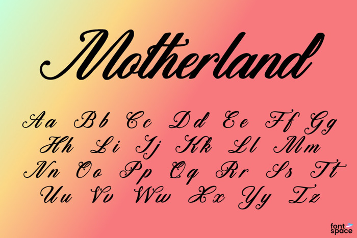 Motherland Font poster