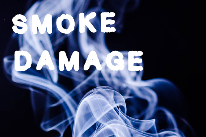 Smoke Damage Font poster