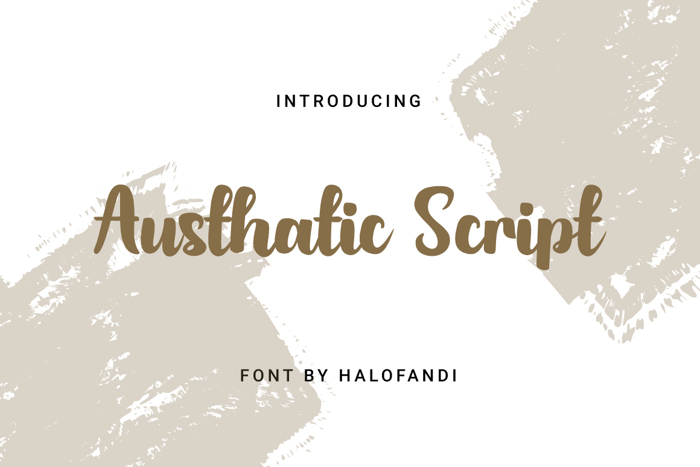 Austhatic Script Font poster