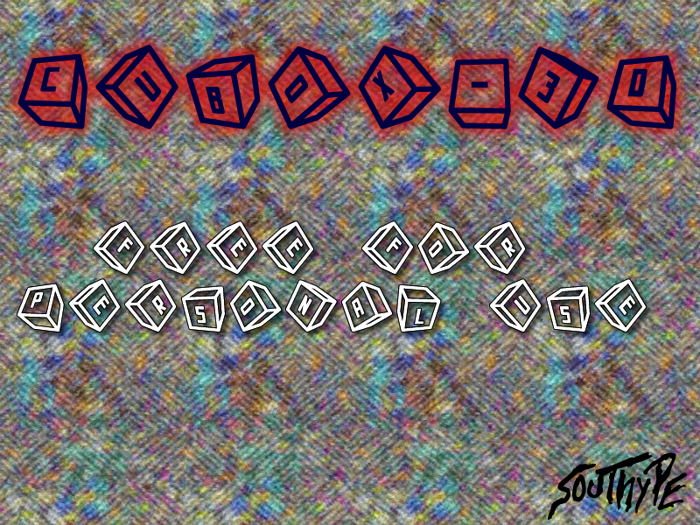 Cubox-3D ST Font poster